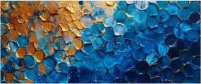 Kép - Kék-arany festmény (120x50 cm)