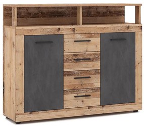 RUNA komód világosbarna/antracit