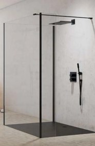 New Trendy New Modus Black zuhanyfal 90 cm fekete félfényes/átlátszó üveg EXK-5590