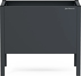 Kis antracit színű fém virágcserép kaspó: DAISY 400 x 350 x 250 mm