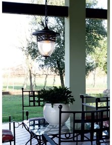 Redo 9399 - Kültéri csillár láncon BASEL 1xE27/42W/230V IP44 fekete