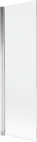 Mexen Mist 1-szárnyú fürdőkádparaván 60 x 150 cm, átlátszó, króm - 8A9-060-001-01-00