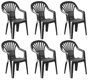 Himara Kerti szék Antracit - 6 DB