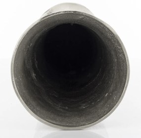 Loyd design magas ezüstszín hengeres fodros fém serleg kerek kecses talppal 73,5x16x16cm