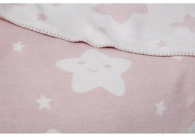 Világos rózsaszín fleece gyerek takaró 100x120 cm Star – Mijolnir