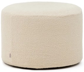 Krémszínű buklé puff Kaeli – Kave Home