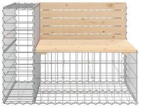 tömör fenyőfa gabion kerti pad 287x71x65,5 cm