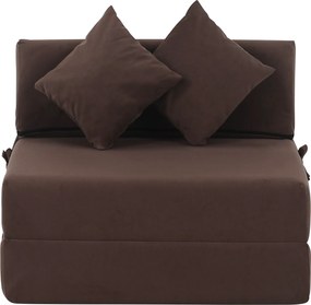 Összecsukható matrac/fotel, 2v1, barna Taupe, PELOS