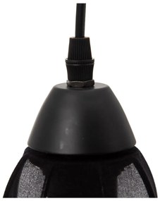 Fekete függőlámpa textil búrával ø 40 cm – Ixia