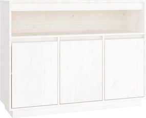 vidaXL fehér tömör fenyőfa tálalószekrény 104,5x34x80 cm