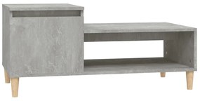 Betonszürke szerelt fa dohányzóasztal 100 x 50 x 45 cm