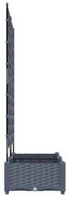 Rácsos Kerti Cserép 2 db Világosszürke 80x40x125.5 cm