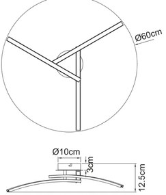 Globo 67129-18 - LED Felületre szerelhető csillár TANSY 3xLED/6W/230V