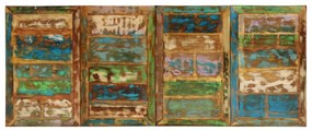 Tömör újrahasznosított fa étkezőasztal 220 x 90 x 77 cm