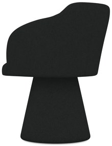 Fekete kárpitozott étkezőfotel Kanoa – Makamii