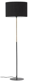 Fekete állólámpa textil búrával (magasság 160 cm) Canar – Kave Home