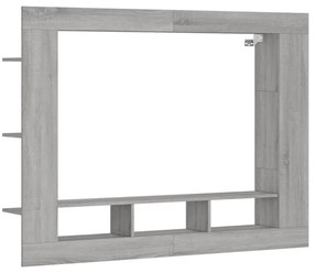 szürke sonoma színű szerelt fa TV-szekrény 152x22x113 cm