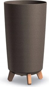 Magas virágcserép Gracie Tuba Slimeco kávé színű 19,5 cm