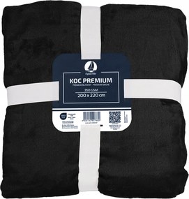 Polár takaró 200x220 fekete, meleg, puha Allergiásoknak Captain Mike