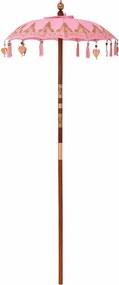 vidaXL Balinéz Napernyő Rózsaszín 125 x 125 x 260 cm Pamut