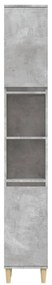 betonszürke szerelt fa fürdőszobaszekrény 30 x 30 x 190 cm