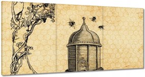 Vászonkép 180x90 Méz Méhészet