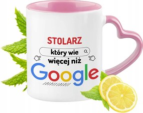 Asztalos Bögre Rózsaszín Szív Alakú Füllel Kávé Ajándék