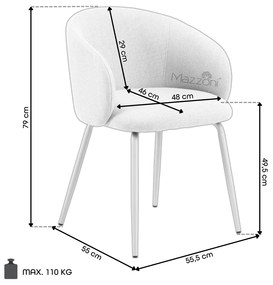 MAZZONI EXPORT CLARA Olívazöld (Basel 77 szövet)/fekete lábak - MODERN KÁRPITOZOTT KAGYLÓSZÉK LOFT STÍLUSÚ NAPPALIBA/ÉTKEZŐBE/IRODÁBA