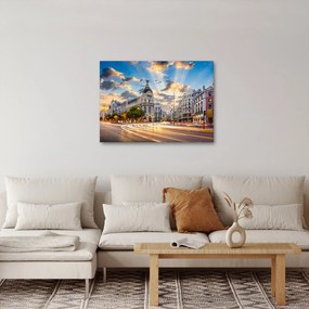 Kép - Calle Gran Vía, Madrid, Spanyolország (70x50 cm)