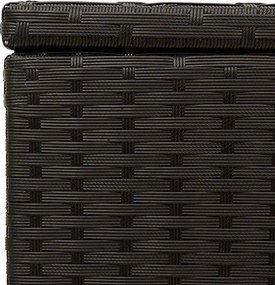 vidaXL fekete polyrattan kerti tárolóláda 291 L