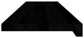 ablakpárkányok 2 db sötétbarna 100x25x2 cm tömör fa tölgyfa