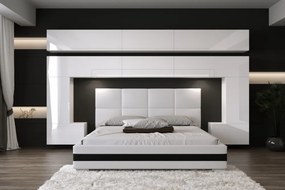 Prince Panama 5 hálószoba bútor magasfényű fehér (323cm)