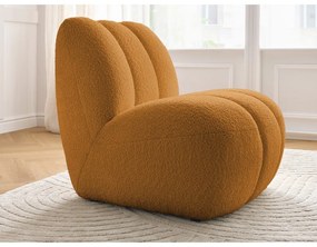 Mustársárga buklé fotel Janissaire – Bobochic Paris