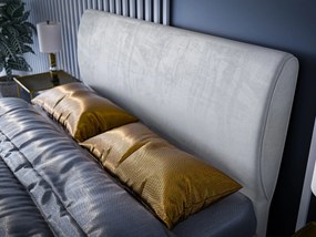 Franciaágy Boxspring 140 cm Simoon (világosszürke) (matraccal és tárolóhellyel). 1043450
