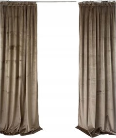 Készfüggöny 140x245, velúr, sötét Bézs , alagút, békák, szalagos