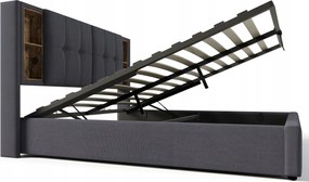 Franciaágy, kárpitozott ágykeret 160 x 200 cm Usb C tároló