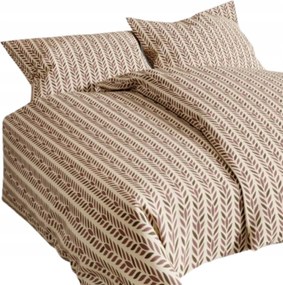 Pamut ágyneműhuzat Kalász 220x200 bézs barna kalászos