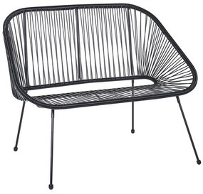 Fekete rattan kerti pad 114 cm ACAPULCO Beliani