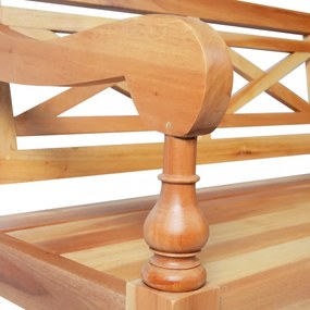 világosbarna tömör mahagóni Batavia pad 123 cm