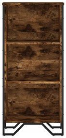 füstös tölgy színű szerelt fa könyvszekrény 50 x 31 x 106 cm