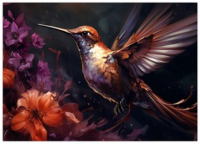 Üveg kép - Kolibri (70x50 cm)