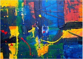 Kép - Absztrakció (üvegen) (70x50 cm)