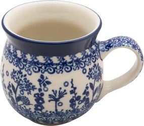 Cseh Bögre Hordó 220 ml Művészi kerámia Bolesławiec 2895 Virágok