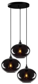 Csillár zsinóron SMOKED 3xE27/40W/230V