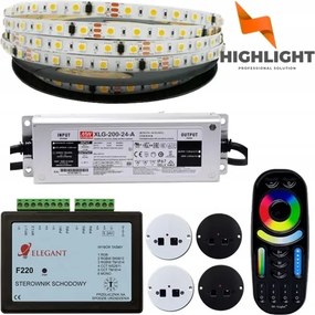 10m Lépcső szett F220 Félemeleti kaszkád Led szalag Digitális Mono 50/50