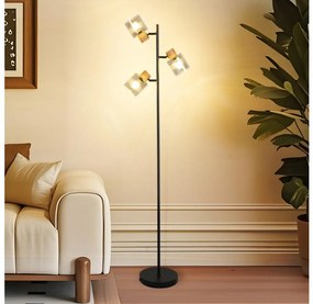 Brilagi - HYGGE állólámpa 3xE14/15W/230V gumifa/füstszínű