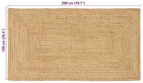 Szőnyeg Bézs 100 x 200 cm Juta