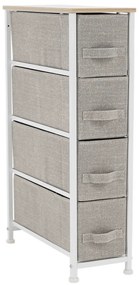 OFELIA szekrény szövet fiókokkal, fehér