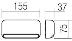 Redo 90070 - LED Kültéri fali lámpa SAPO 1xLED/3W/230V IP65