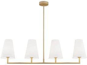 Argon 1828 - Csillár rúdon SAFIANO 4xE27/15W/230V arany